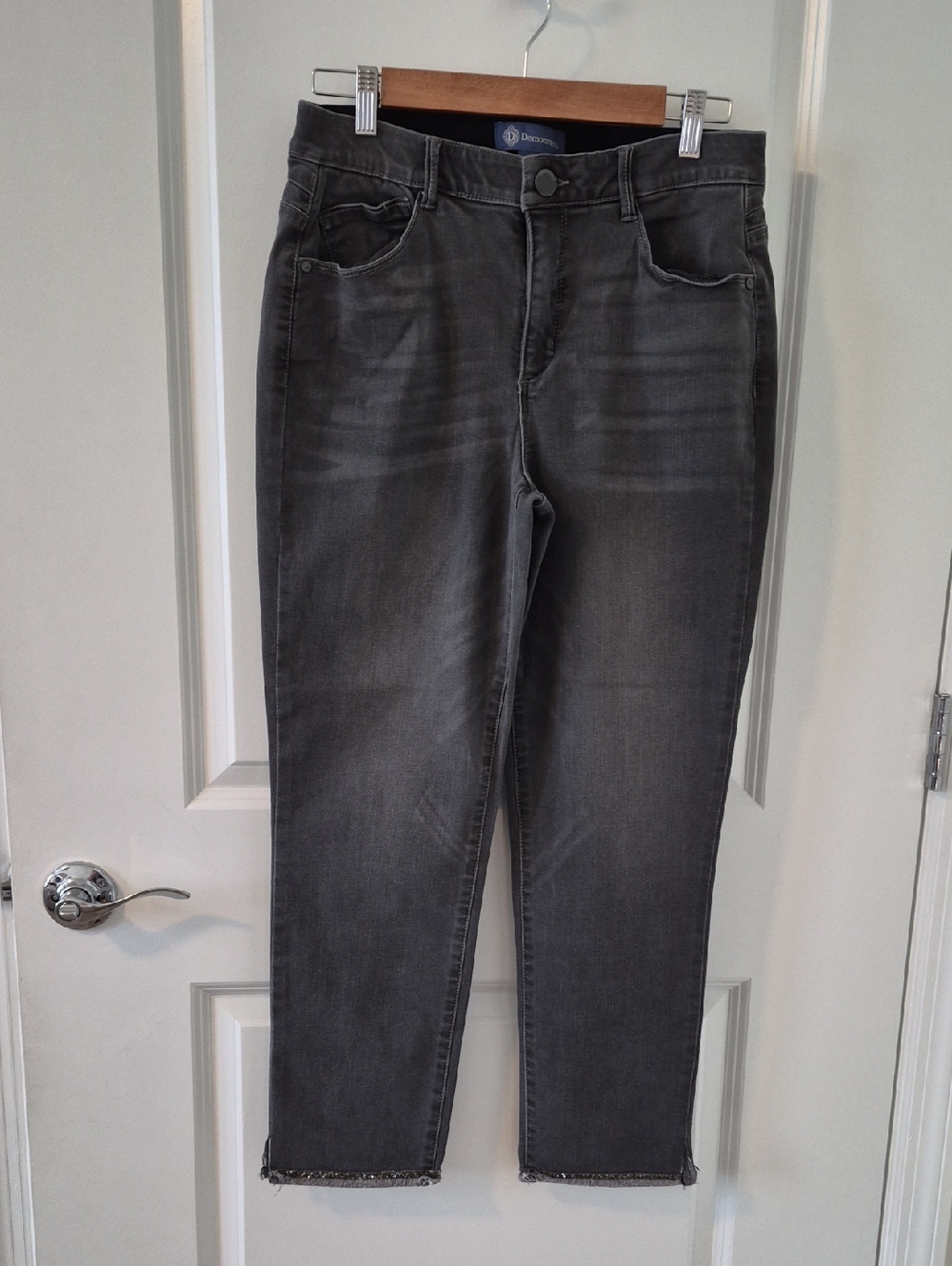 Democracy Charcoal Cropped Ankle Jeans